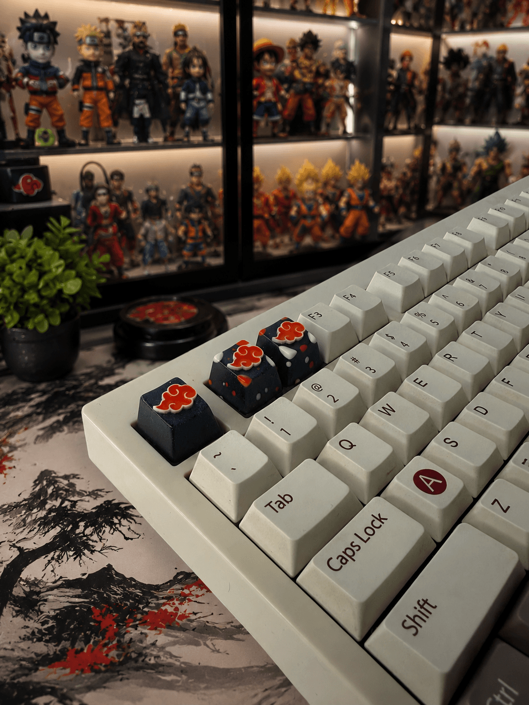 KeySync Crimson Cloud Classic- Anime Resin Artisan Keycap, Cherry MX 6