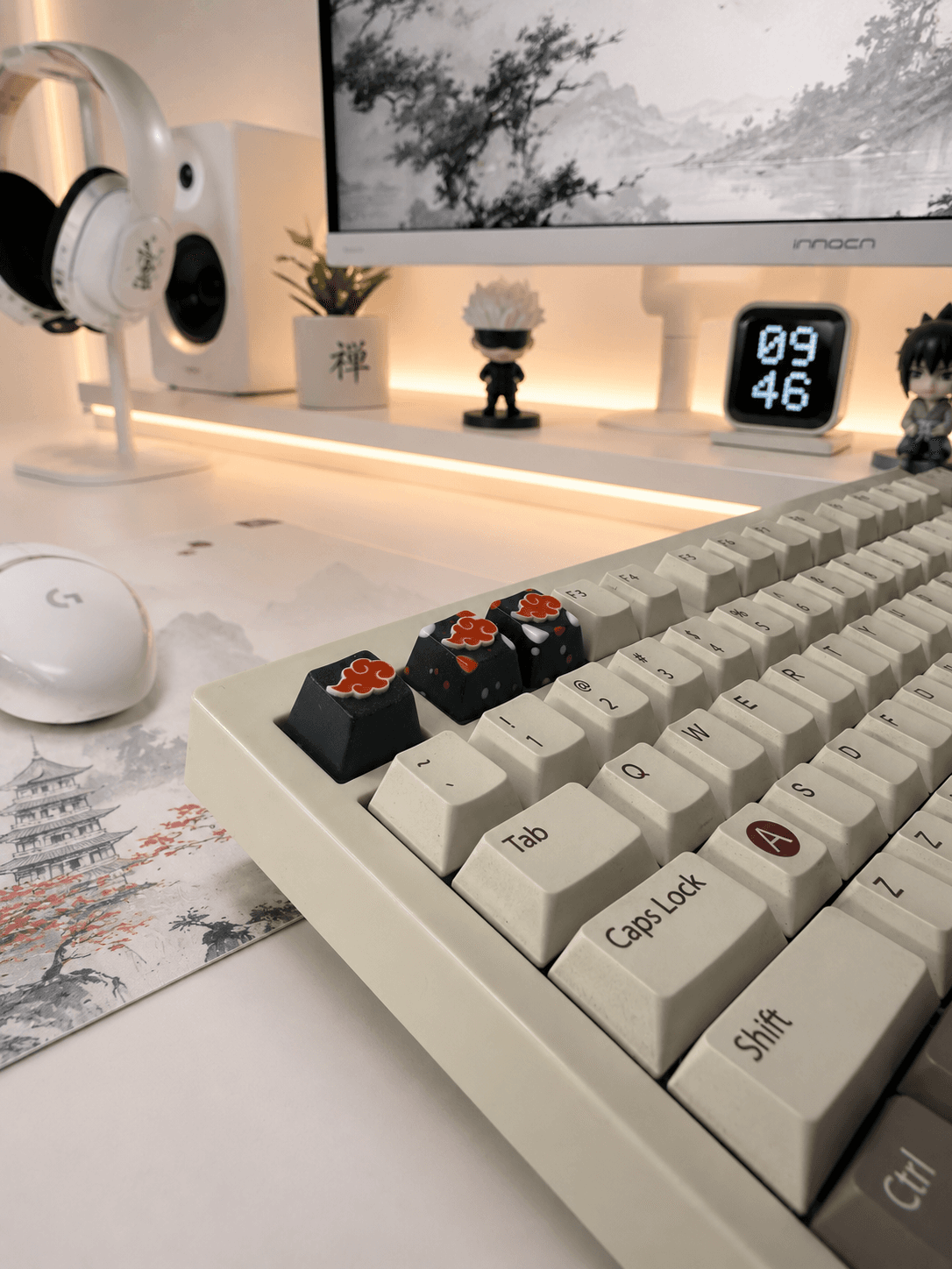 KeySync Crimson Cloud Classic- Anime Resin Artisan Keycap, Cherry MX 8