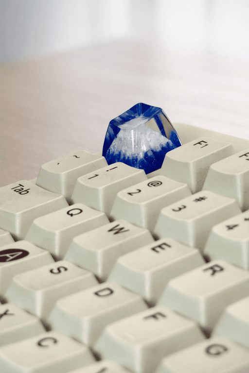 KeySync Frostcap Artisan Keycap – Handmade Resin Glacier-Inspired Keycap for Mechanical Keyboards 6
