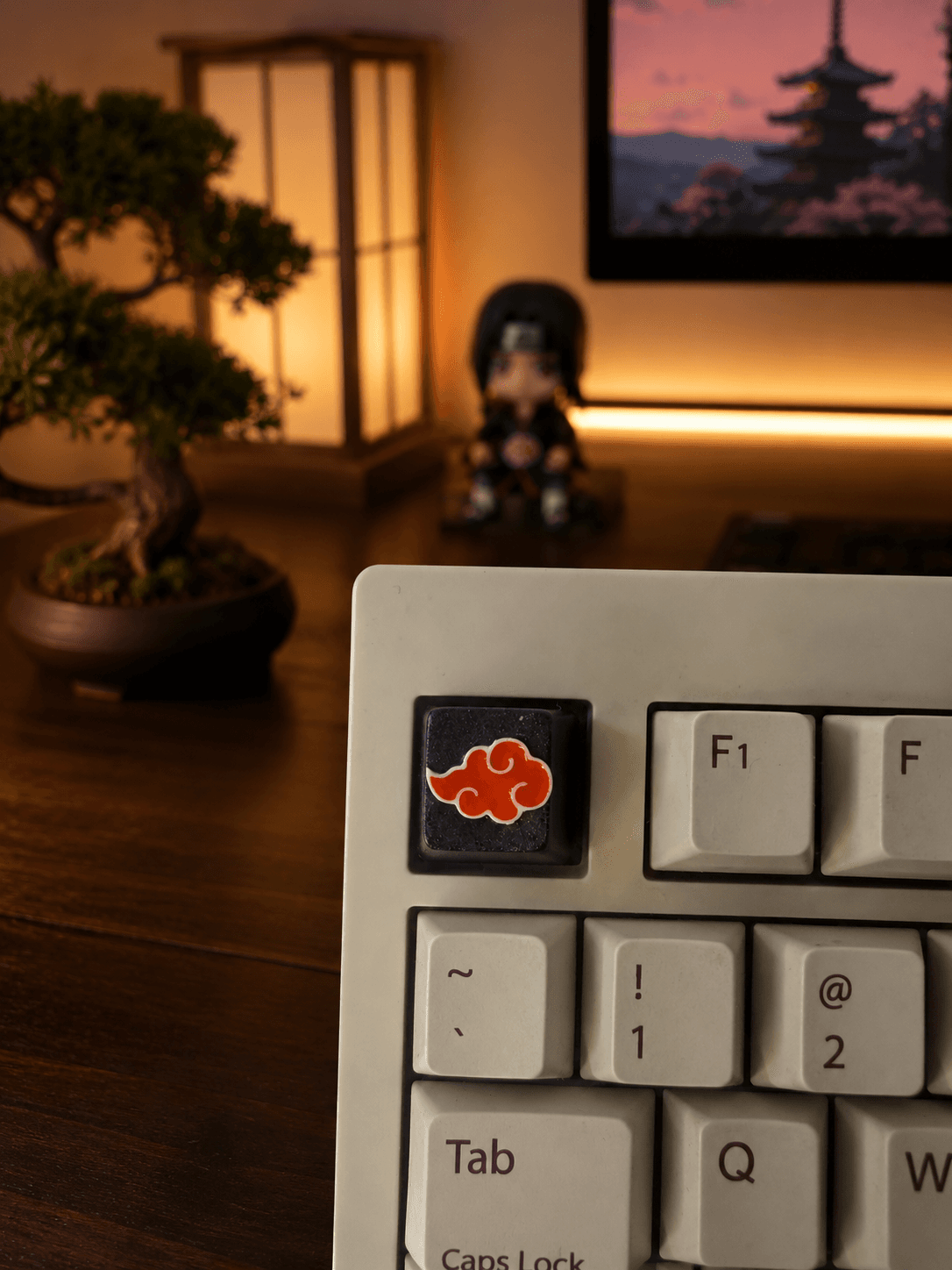 KeySync Crimson Cloud Classic- Anime Resin Artisan Keycap, Cherry MX 5